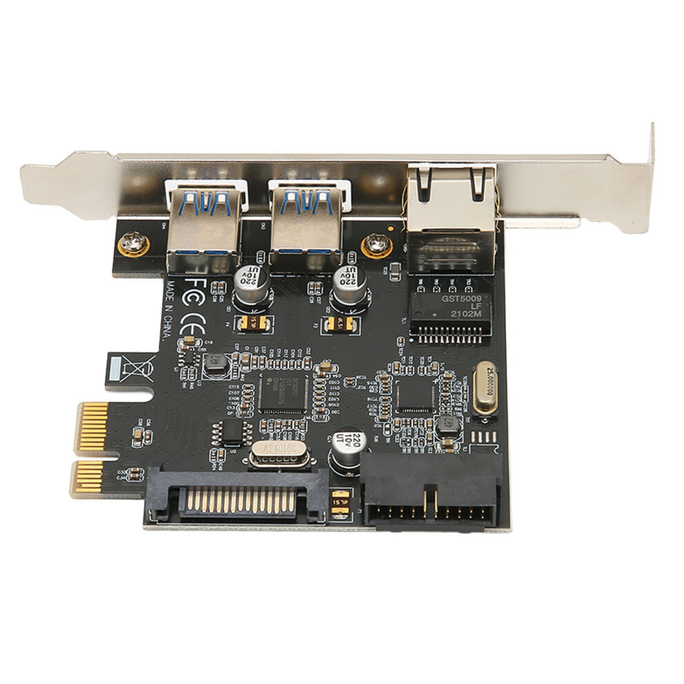 Pcie To Usb3.0 & Gigabit Ethernet Expansion Card With Sata Power 8411373639155