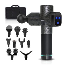 Revolver Massage Gun for Pain Relief in Back, Neck, Shoulders, Legs, 9 Attachments