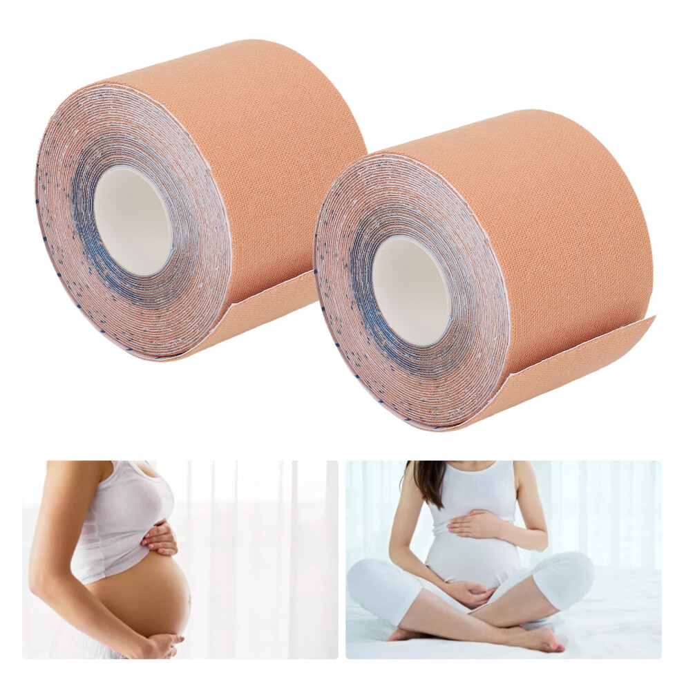 2 Rolls Maternity Support Belt 5m Elastic Belly Brace for Pregnant Women