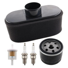 Air Filter Fuel Filter Oil Filter Spark Plug Service Kit Compatible with Kawasaki FS481V FS541V FS600V Engines