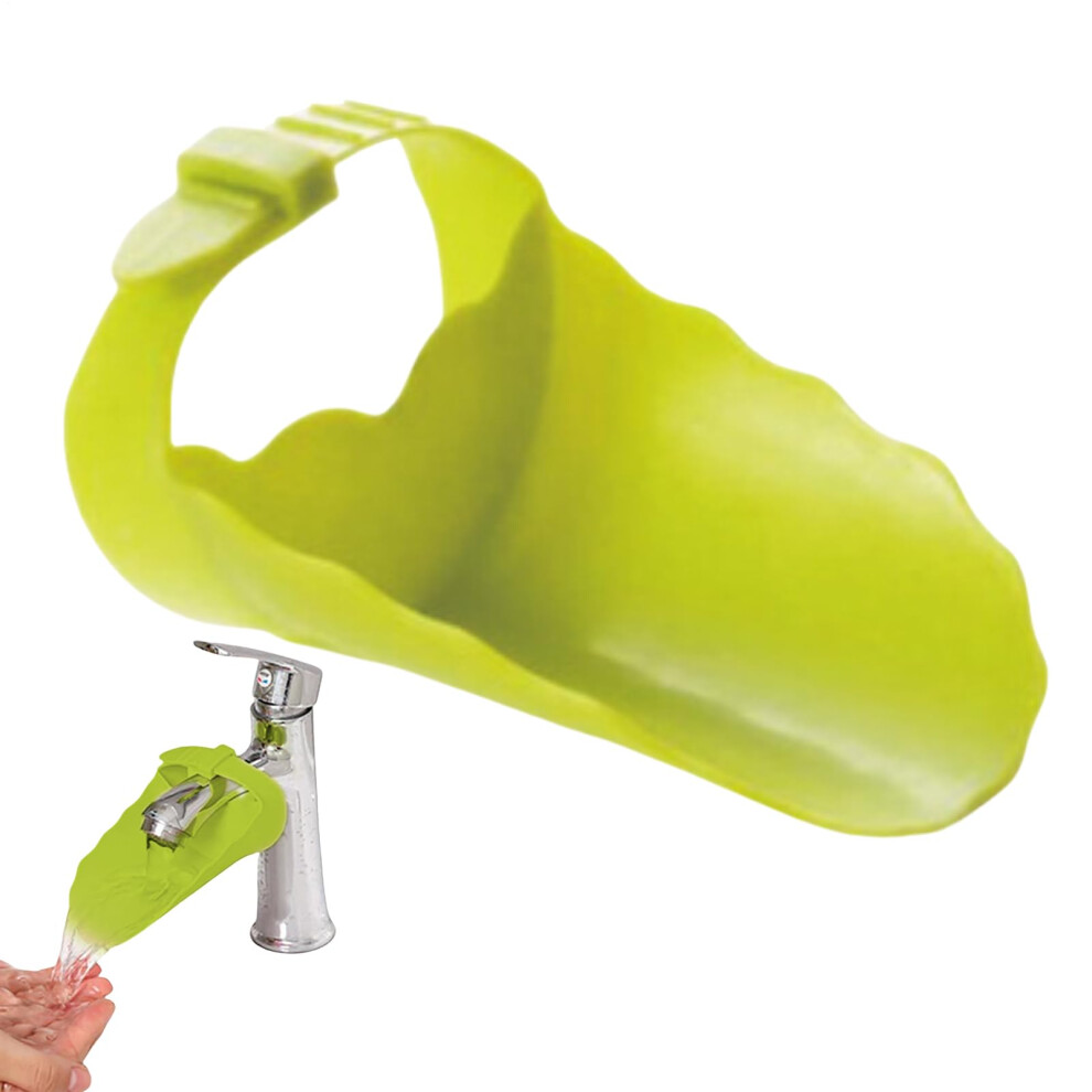 Sink Faucet Extender 4X3x2 Inch Hand Wash Helper For Kids Toddler Faucet Washing Aid Kitchen Travel Accessory Green