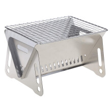 Portable Charcoal Grill Stainless Steel Folding BBQ for Camping Hiking Outdoor Cooking Parties