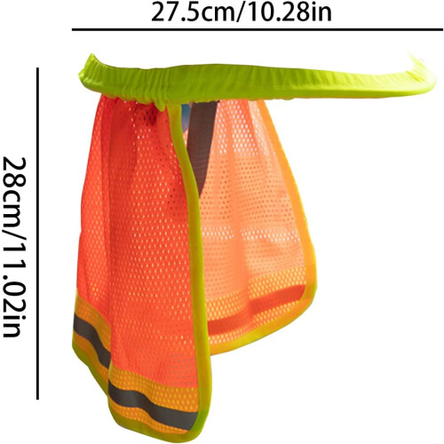 Safety Hat Sun Protection Round Protective Hat Reflective Strips  Visibility 2 Pack orange 2