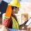 Safety Hat Sun Protection Round Protective Hat Reflective Strips  Visibility 2 Pack orange 2