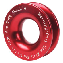 Winch Pulling Block Forged Pulley Wheel, 41000 Lb Load Capacity, Red Finish, Towing and Recovery