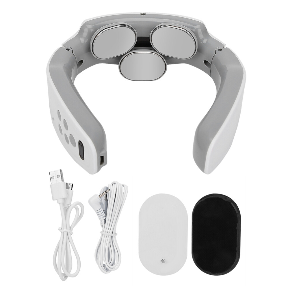 Intelligent Neck Massager for Pain Relief, Portable Electric Neck Massager with Heat Multiple Mode, Ergonomic Design for Improved Blood Circulation,