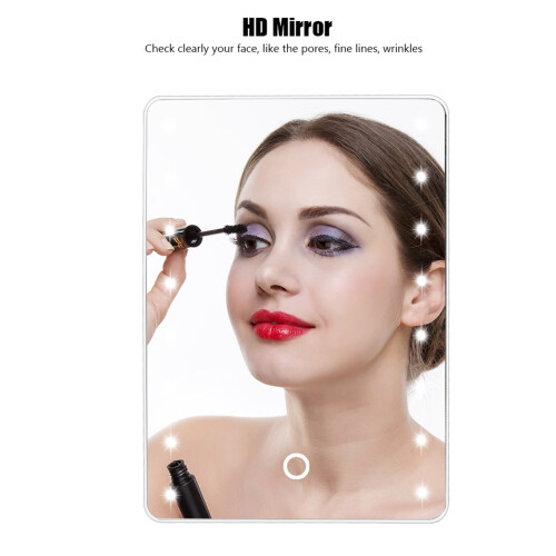 Glamour Mirror: Επαγγελματικό φωτιζόμενο νιπτήρα μακιγιάζ, με επίστρωση 99,9% 2