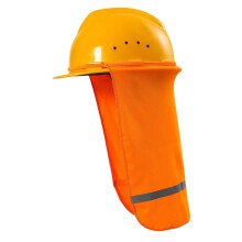 Protective helmet neck protection, visor sun protection, reflective mesh, breathable sun visor, neck protection, sun Orange1