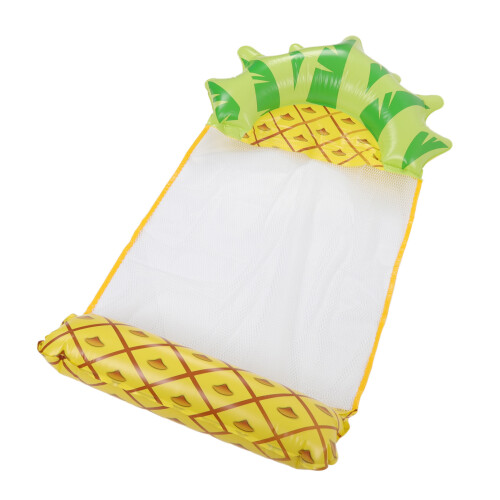 Foldable Water Hammock Float Lounger Pineapple Inflatables for Pool Beach Relax 2