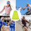 Helmet Neck Protector, Sun Protection, 2 Breathable Linings, QuickDrying Fluorescent Green 3