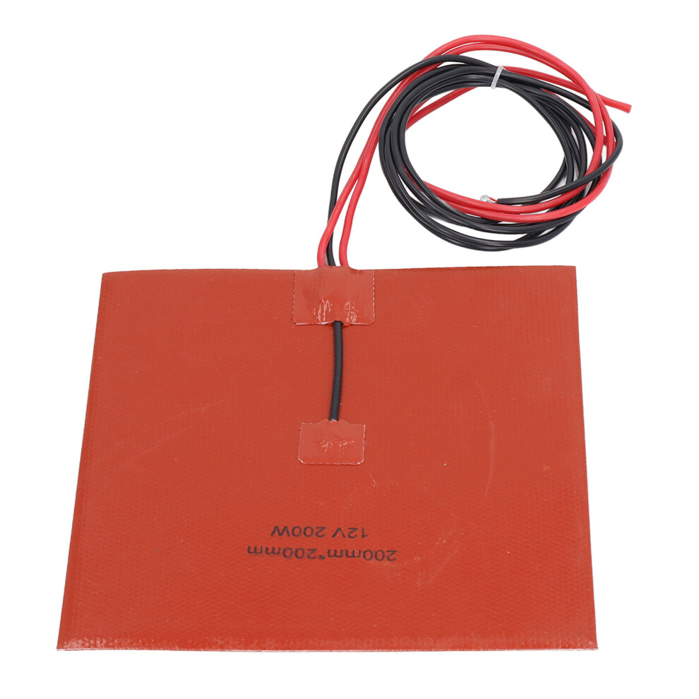 Silicone Heater Pad 200W 200X200mm 12V For 3D Printer Hotbed 3551373643273