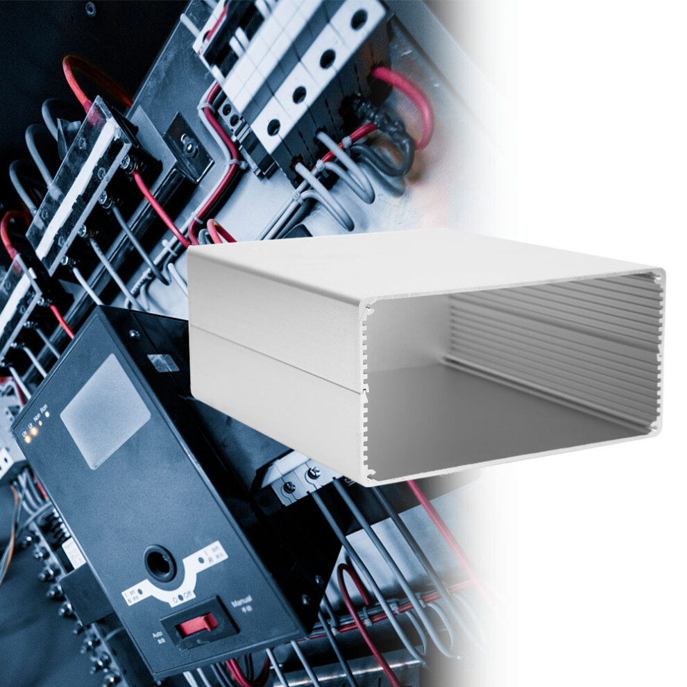 Aluminium-Projektbox, mattsilber, geteilter Typ,