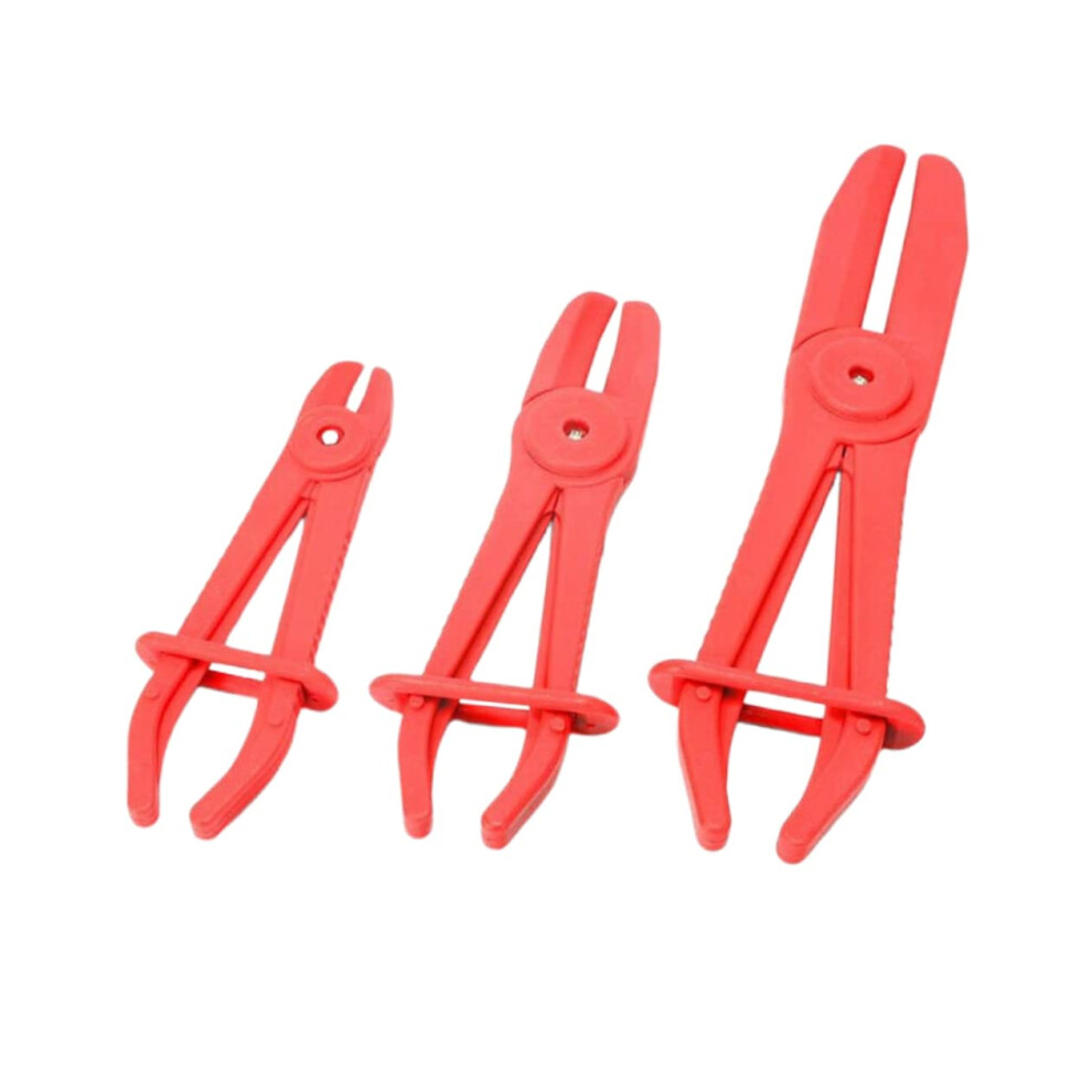 3Piece Quickrelease Hose Clamp Pliers Plastic Shutoff Pliers For Water Pipes For Precise Clamping Of Hoses Lightweight And Grippy Red 9382693724397