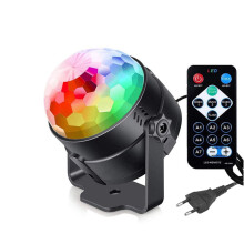 Party Strobe Lamp, RGB 7 Colours Disco Ball Light with Remote for Home Club