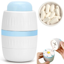 Pill Cutter, 1/4 Divider, 1/2 Divider Heavy Duty Pill Cutter, Hidden Blade, Ideal for Cutting Vitamins, Tablets