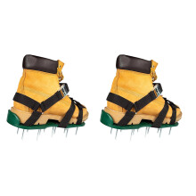 Heavy Duty Lawn Aerator Shoes with Soil Spikes and Secure Fit Straps for Garden Grass