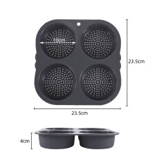 Teglia per panini per hamburger in silicone antiaderente Gourmet Chef's Choice, perfetta per creare mini panini, stampo da forno flessibile e