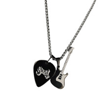 Stylish Guitar Pendant Necklace Accessory for Everyday Wear and
