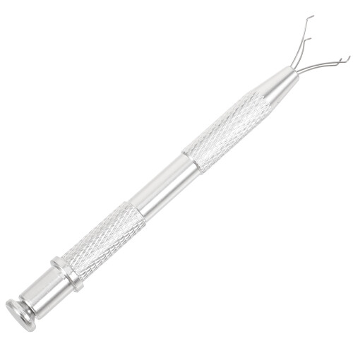 2Stk Kompaktes Metall Nageltool Edelstein Greifer Maniküre 1