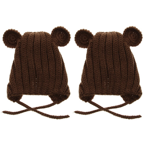 2Stk Kinder Winter Mütze , - Design, 1