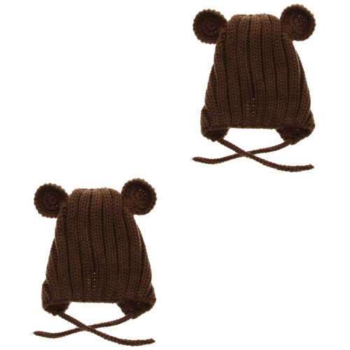 2Stk Kinder Winter Mütze , - Design, 2