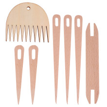 2Sets Hand Loom Sticks Holz Beige Für Weben & Diys