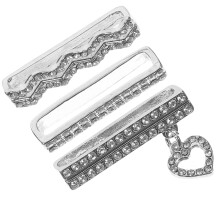12Pièces Ornements Argentés Pour Bracelet Montre Charms Silicone