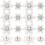 90Pièces Punaises Déco Flocon Blanches Résine Multi-Usages 1