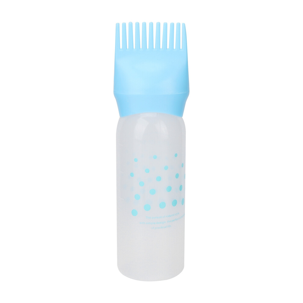 Blue Refillable Shampoo Applicator Bottle with Tooth Comb Design 16oz