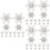 90Pièces Punaises Déco Flocon Blanches Résine Multi-Usages 8