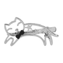 Decoratieve haarclips met elegant design, haaraccessoires voor katten, haarsieraden, eenvoudige haarclips van legering, schattige kitten met strik,