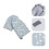 8Pièces Repassage Coton Bleu Résistant Usage Maison 9