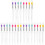 24Pièces Pinceaux Silicone Colorés Réutilisables Capuchons 4