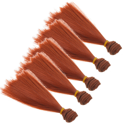 20Pièces Perruques DIY Raides Marron En PP 1