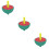 3Pièces Jouet Bois Mini Colorée Enfants Coordination 9
