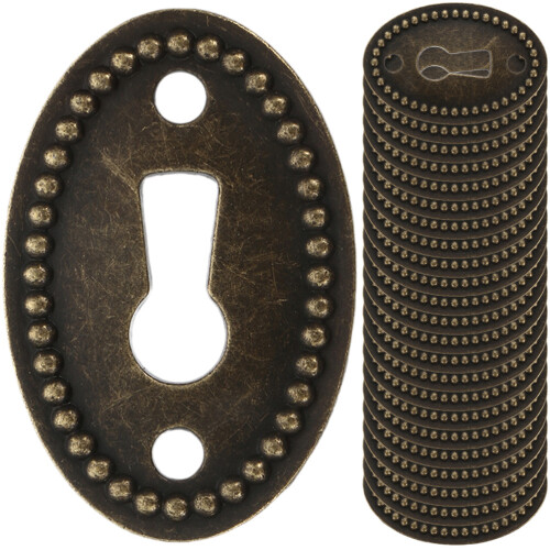72Pièces Cache Trou Clé Zinc Bronze Pour Décor Rétro 1
