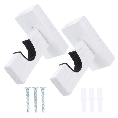 3Paires Porte-Batte Multifonction Bois Fixe Mur Usage Maison 2