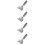 4Pièces Clips Métalliques Argentés Pour Manche Balai Usage 10