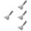 4Pièces Clips Métalliques Argentés Pour Manche Balai Usage 8