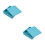 2Pièces Boîtes Tinplate Pour Rangement Couleur Bleu Ciel 7
