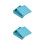 2Pièces Boîtes Tinplate Pour Rangement Couleur Bleu Ciel 4