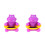 2Pièces Thermomètres Digitaux Violet, Flottant 4