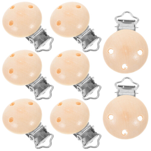 24Pièces Attaches Bébé Bois Beige Pour DIY 1