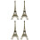 4Pièces Figurines Tour Eiffel Alliage Zinc Café Décor Table Bureau 7