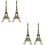 4Pièces Figurines Tour Eiffel Alliage Zinc Café Décor Table Bureau 8