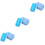 3Ensembles Effaceurs Scolaires Ergonomiques En Corail Et ABS 7