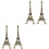 4Pièces Figurines Tour Eiffel Alliage Zinc Café Décor Table Bureau 5