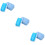3Ensembles Effaceurs Scolaires Ergonomiques En Corail Et ABS 11