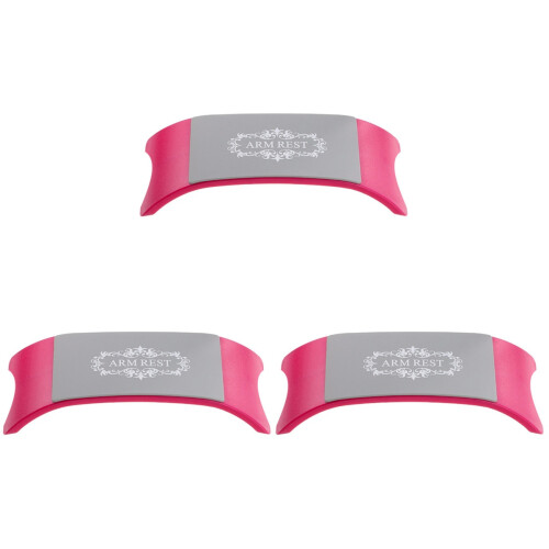 3Pièces Oreiller Rose Ergonomique Repose Main Ongles 1