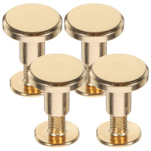 60Pcs Round Zinc Alloy Rivets Golden Spikes for Clothing and